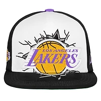 Youth Mitchell & Ness  White Los Angeles Lakers Mascot Snapback Hat