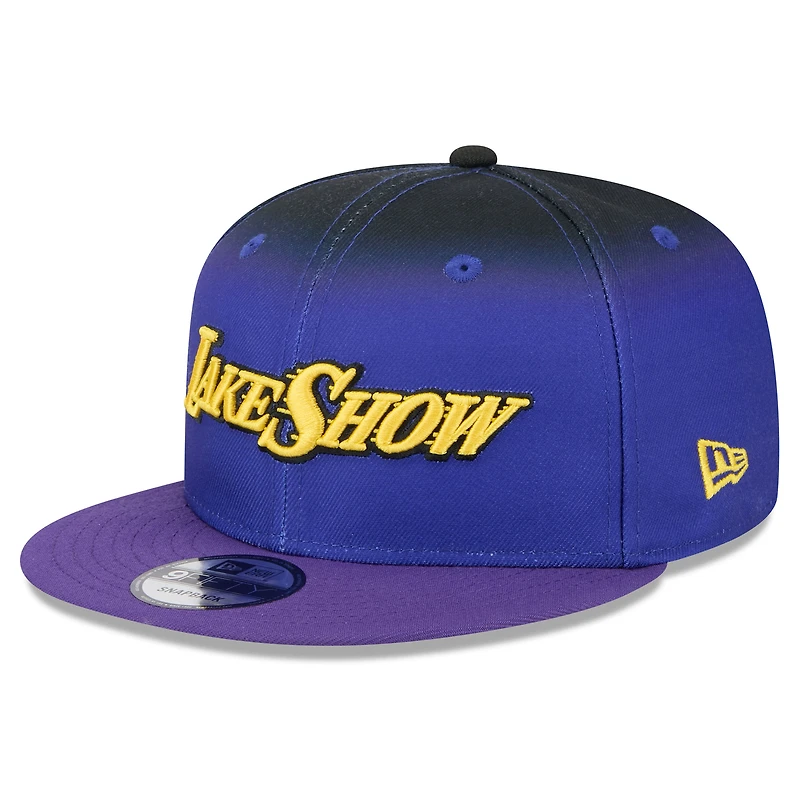 Casquette snapback 9FIFTY Los Angeles Lakers 2024/25 City Edition violette New Era pour jeunes