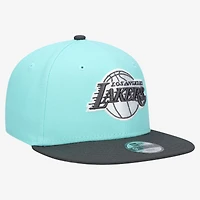 Youth New Era  Turquoise/Charcoal Los Angeles Lakers 9FIFTY Snapback Hat