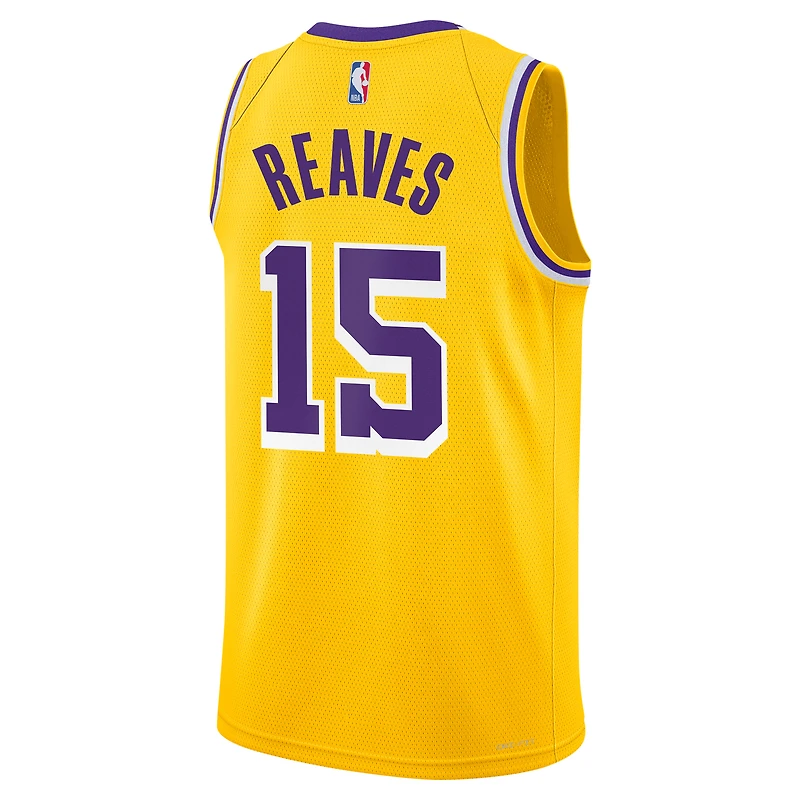 Maillot Nike Swingman Austin Reaves Gold Los Angeles Lakers pour jeunes - Édition Icon
