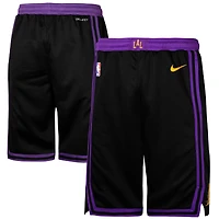 Youth Nike Black Los Angeles Lakers 2025/26 City Edition Swingman Performance Shorts