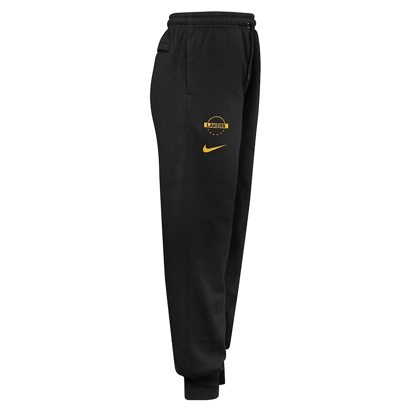 Pantalon de jogging d'entraînement Nike noir Los Angeles Lakers Club Fleece pour jeune