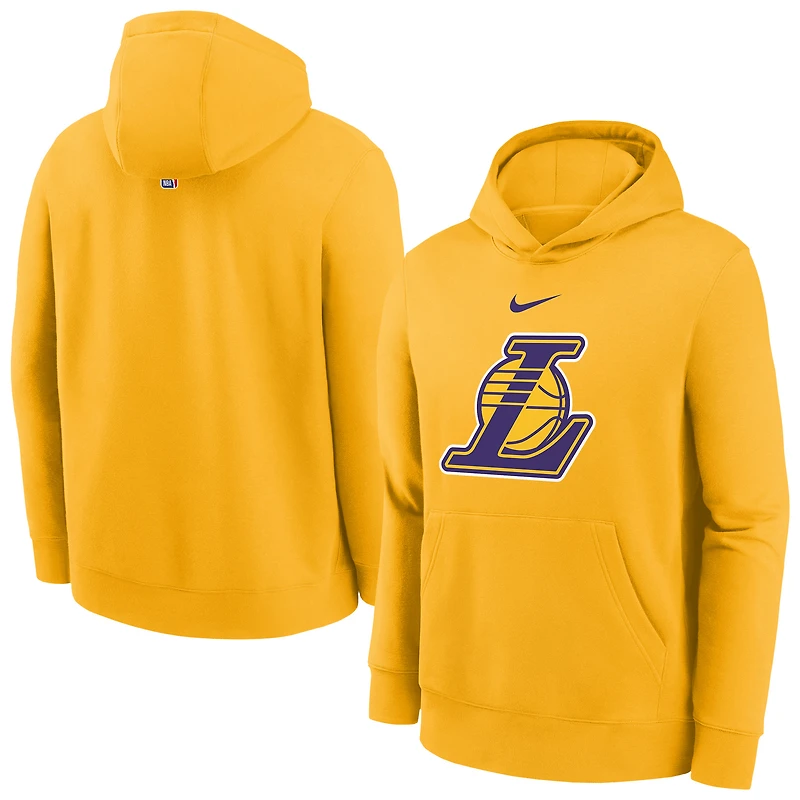 Sweat à capuche Nike Gold Los Angeles Lakers Club Fleece 2025/26 pour jeune