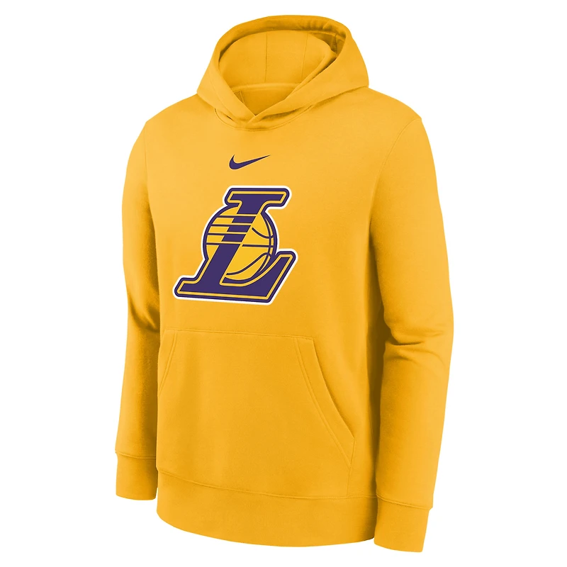 Sweat à capuche Nike Gold Los Angeles Lakers Club Fleece 2025/26 pour jeune
