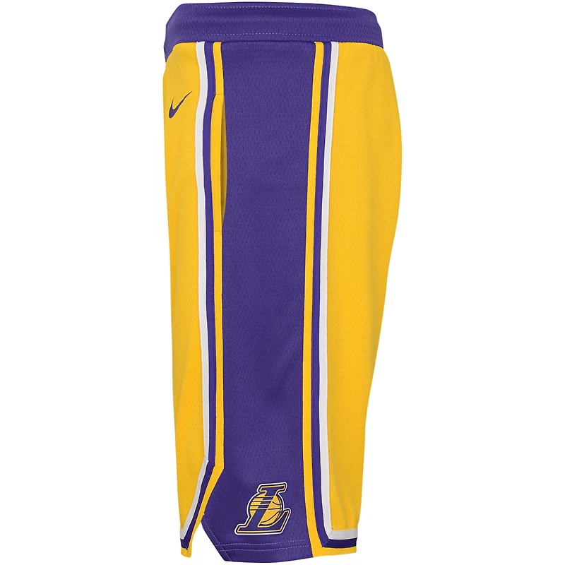 Short Nike doré Los Angeles Lakers Icon Edition en maille Performance Swingman pour jeune