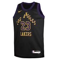 Youth Nike LeBron James Black Los Angeles Lakers 2025/26 City Edition Swingman Jersey