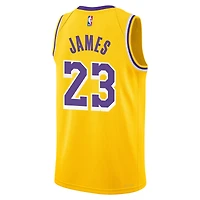Maillot Swingman des Los Angeles Lakers Nike LeBron James Or pour Jeunes - Icon Edition