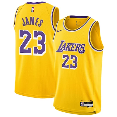 Maillot Swingman des Los Angeles Lakers Nike LeBron James Or pour Jeunes - Icon Edition
