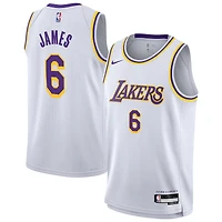 Youth Nike LeBron James White Los Angeles Lakers Swingman Jersey - Association Edition
