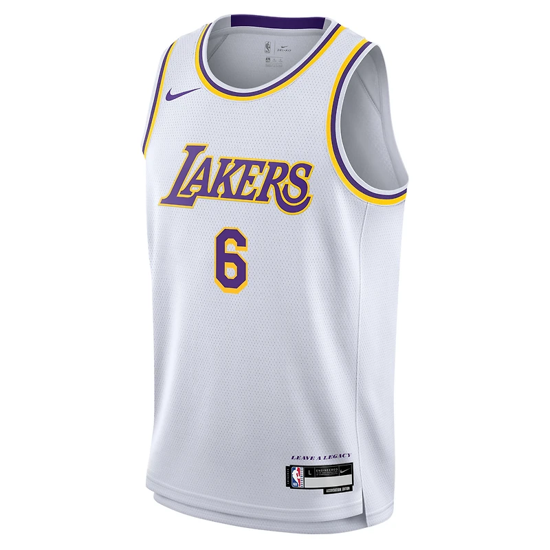 Youth Nike LeBron James White Los Angeles Lakers Swingman Jersey - Association Edition