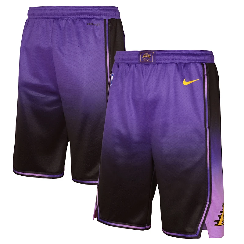 Youth Nike Purple Los Angeles Lakers 2024/25 City Edition Swingman Performance Shorts