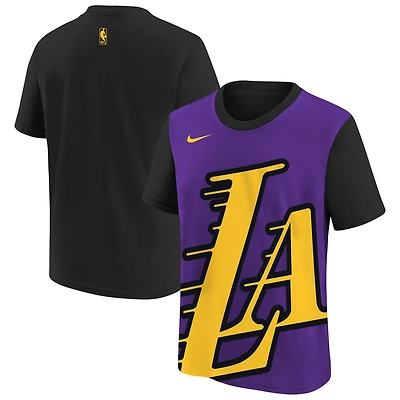 Youth Nike Purple Los Angeles Lakers  City Edition Max90 Big Logo T-Shirt