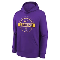 Sweat à capuche d'entraînement Nike violet Los Angeles Lakers Club Fleece pour jeune