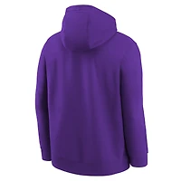Youth Nike Purple Los Angeles Lakers Club Fleece Practice Hoodie