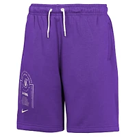 Short en molleton Nike violet pour jeunes Los Angeles Lakers Courtside Club