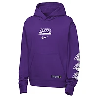 Youth Nike Purple Los Angeles Lakers Courtside Club Premiere Hoodie
