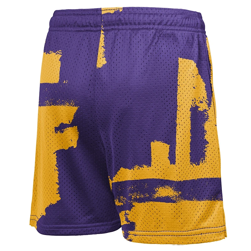 Youth Nike Purple Los Angeles Lakers Courtside Pro Shot Dri-FIT Mesh Practice Shorts
