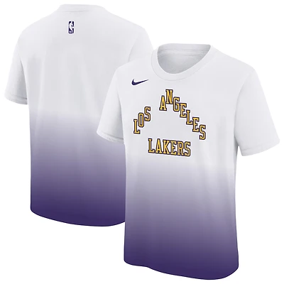 T-shirt Nike Max90 City Edition blanc/violet pour jeunes Los Angeles Lakers 2025/26