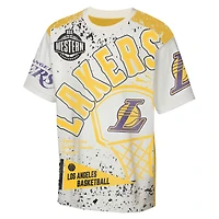 T-shirt imprimé intégral Youth Outerstuff Cream Los Angeles Lakers Top Player