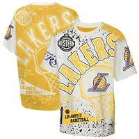 T-shirt imprimé intégral Youth Outerstuff Cream Los Angeles Lakers Top Player