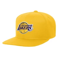 Youth Outerstuff Gold Los Angeles Lakers Logo Flatbrim Snapback Hat