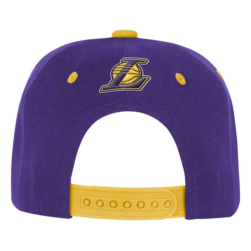 Youth Outerstuff Purple/Gold Los Angeles Lakers Two-Tone Snapback Hat
