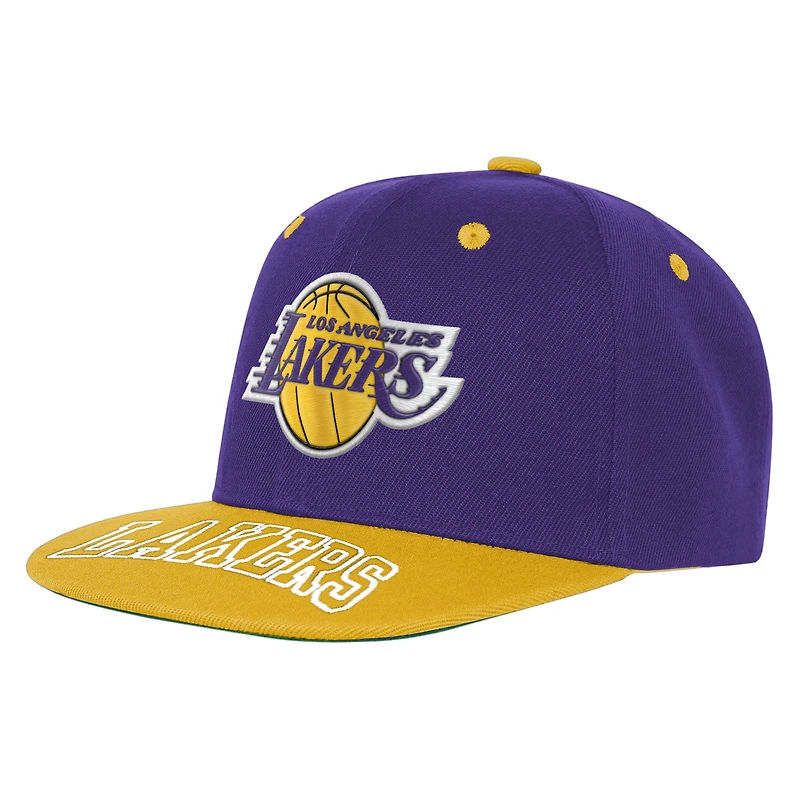 Youth Outerstuff Purple/Gold Los Angeles Lakers Two-Tone Snapback Hat