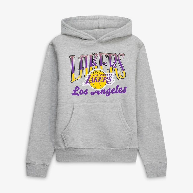Youth Stadium Essentials Heather Gray Los Angeles Lakers Sky High Hoodie