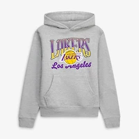 Youth Stadium Essentials  Heather Gray Los Angeles Lakers Sky High Hoodie