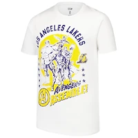 T-shirt blanc pour jeunes Los Angeles Lakers NBA x Marvel Avengers Squad