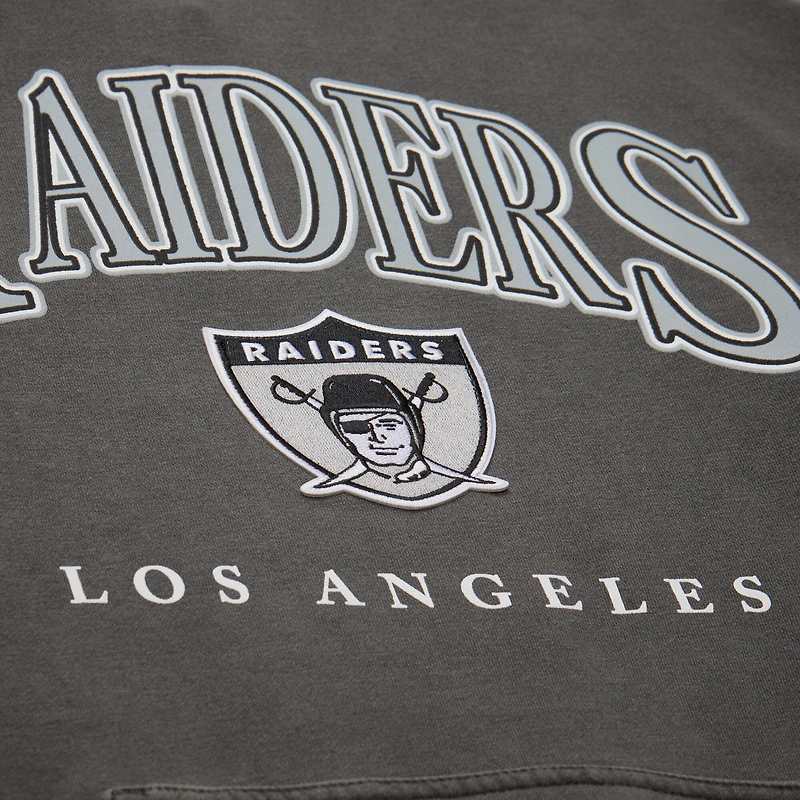 Sweat à capuche gris Mitchell & Ness Los Angeles Raiders Slot