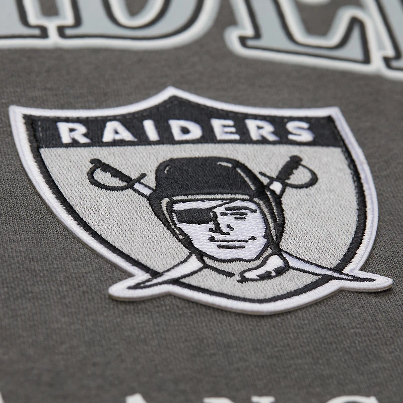 Sweat à capuche gris Mitchell & Ness Los Angeles Raiders Slot