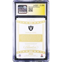 Howie Long Los Angeles Raiders Autographed 2022 Panini Flawless Sapphire #LM-HL #/5 CGC Authenticated 9/10 Card