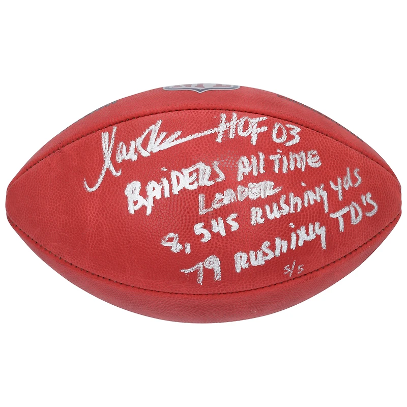 Marcus Allen Los Angeles Raiders Autographed Wilson Duke Full Color Football with Multiple Inscriptions - Limited Edition #5/5