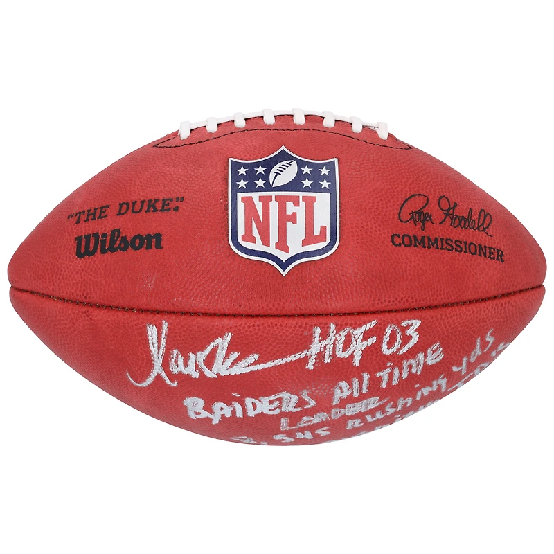 Marcus Allen Los Angeles Raiders Autographed Wilson Duke Full Color Football with Multiple Inscriptions - Limited Edition #5/5