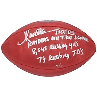Ballon de football Wilson Duke dédicacé par Marcus Allen des Los Angeles Raiders, en couleur, avec plusieurs inscriptions - Édition limitée à 5 exemplaires