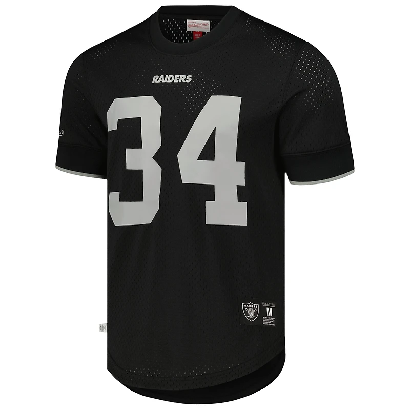 Mitchell & Ness Bo Jackson noir Los Angeles Raiders Gridiron Classics nom et numéro du joueur retraité haut en maille