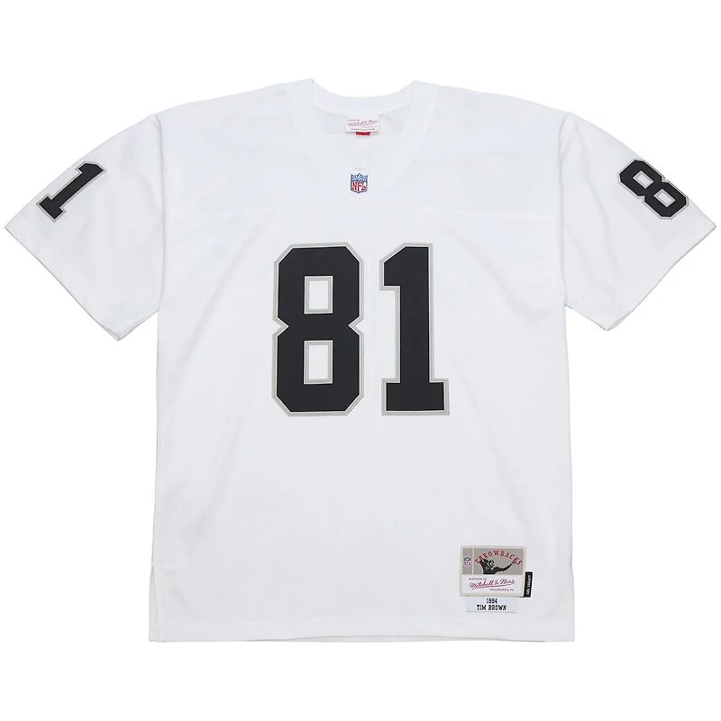 Maillot réplique blanc Mitchell & Ness Tim Brown des Los Angeles Raiders 1994 Legacy pour homme