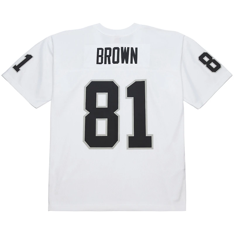 Men's Mitchell & Ness Tim Brown White Los Angeles Raiders 1994 Legacy Replica Jersey