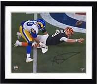 Aaron Donald Los Angeles Rams Autographed 16" x 20" Super Bowl LVI Champions Sack Photograph