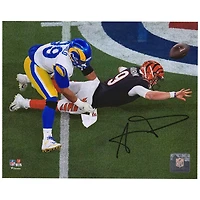 Aaron Donald Los Angeles Rams Autographed 8" x 10" Super Bowl LVI Champions Sack Photograph