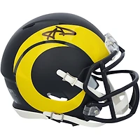 Mini-casque Riddell Rivalry Speed ​​autographié par Aaron Donald des Rams de Los Angeles