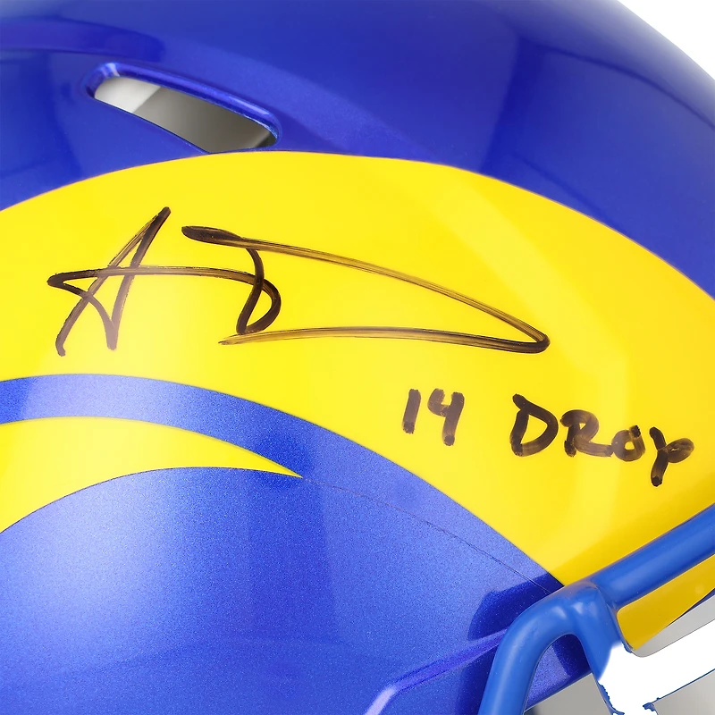 Aaron Donald Los Angeles Rams Autographed Riddell Speed Authentic Helmet with "14 DROY" Inscription