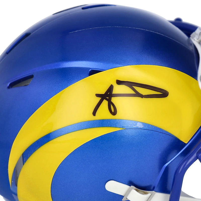Aaron Donald Los Angeles Rams Autographed Super Bowl LVI Champions Riddell Speed Mini Helmet