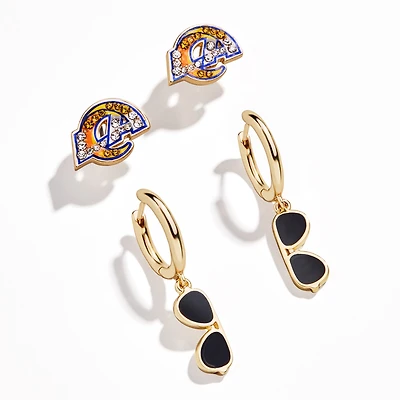 Lot de deux boucles d'oreilles BaubleBar Los Angeles Rams