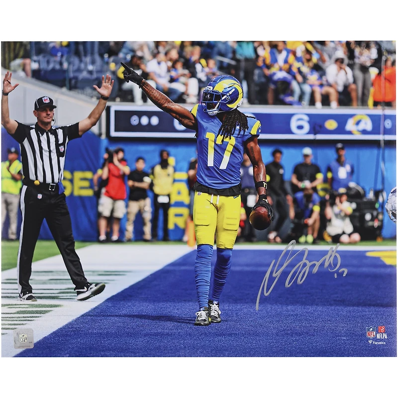 Davante Adams Los Angeles Rams Autographed 16" x 20" Touchdown Celebration Photograph