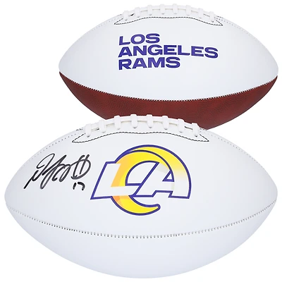 Ballon de football Franklin White Panel autographié par Davante Adams des Los Angeles Rams