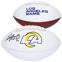 Ballon de football Franklin White Panel autographié par Davante Adams des Los Angeles Rams