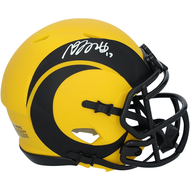 Casque Riddell Rave Speed Mini autographié par Davante Adams des Los Angeles Rams