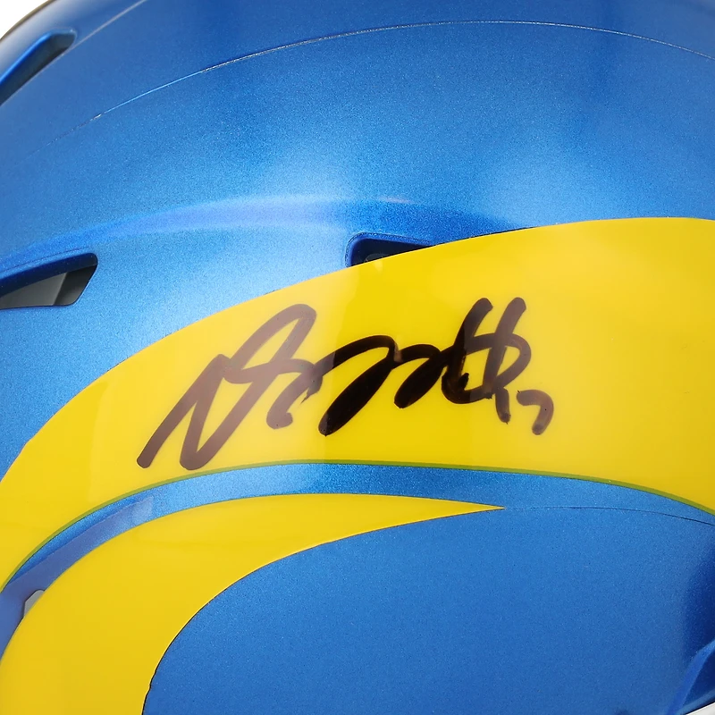 Casque Riddell Speed ​​Mini autographié par Davante Adams des Los Angeles Rams